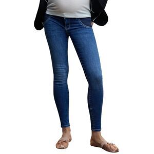MNG Mango Blue Denim Maternity Skinny Jeans 4